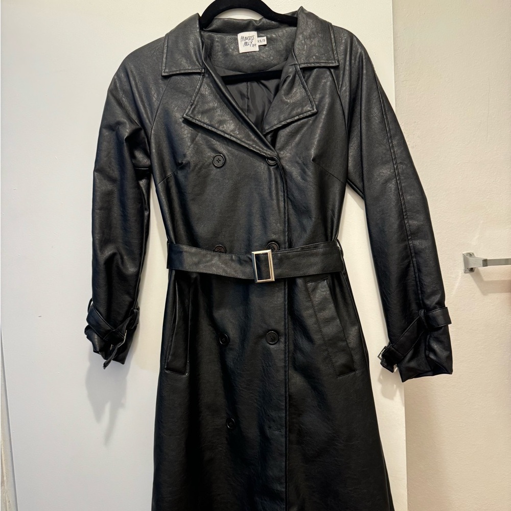 Princess Polly Leather Trenchcoat